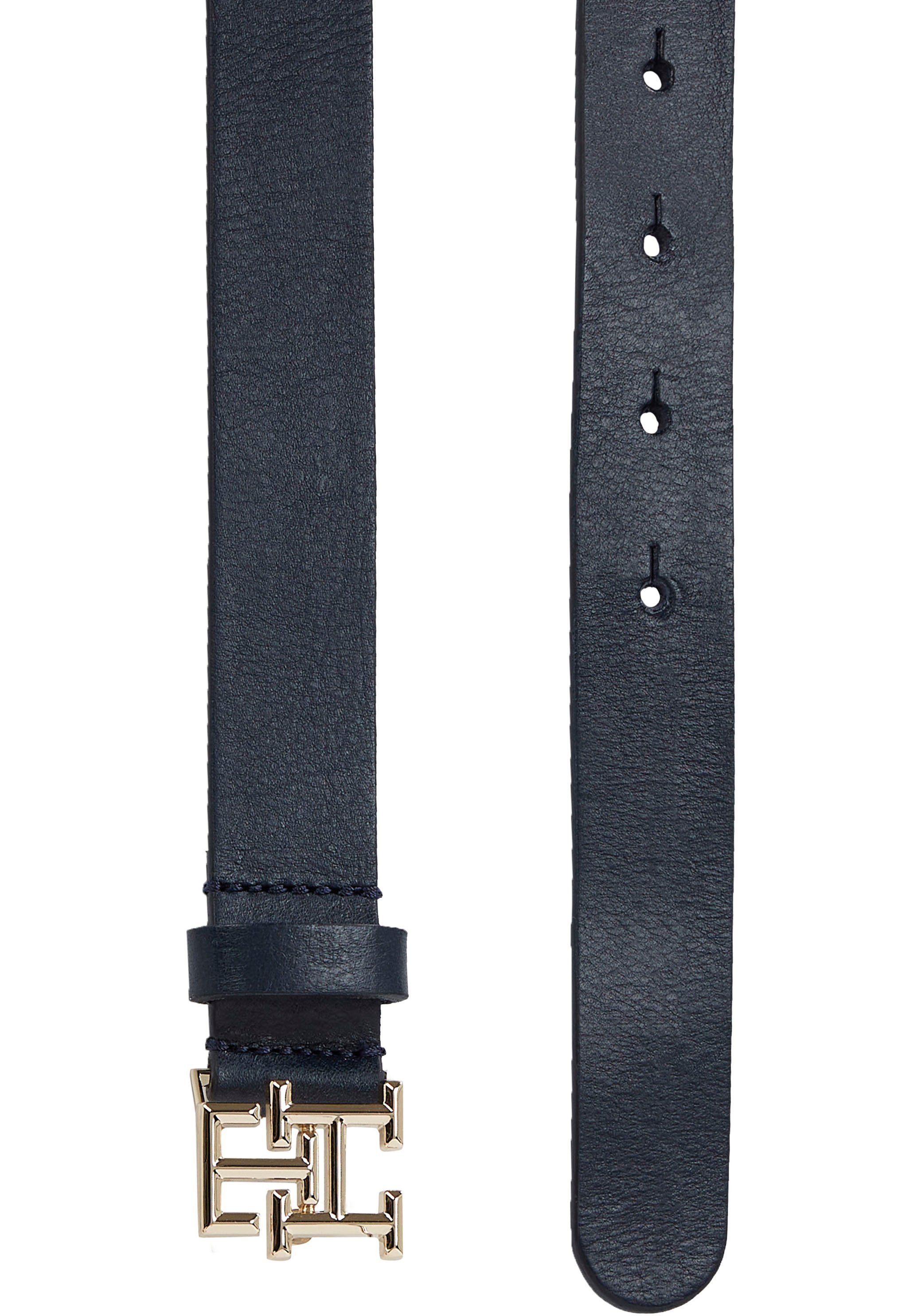 Tommy Hilfiger Ledergürtel TH LOGO 2.5 mit Monogramm- Schnalle