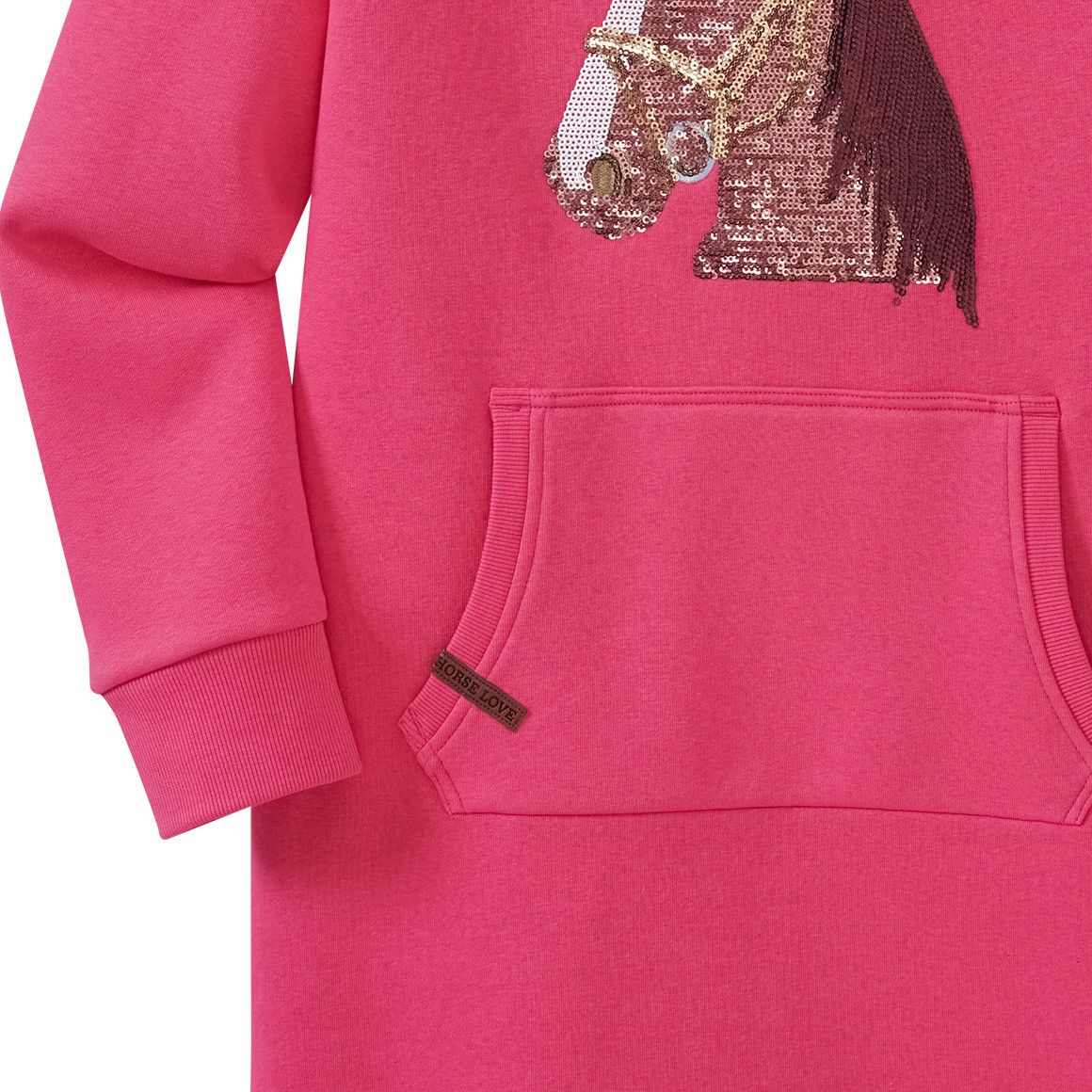 Mädchen Sweatkleid mit Pailletten