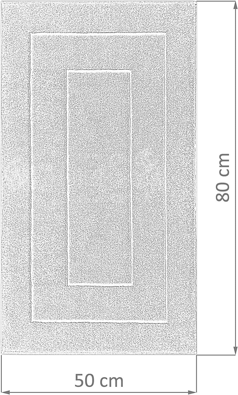Badematte London Lashuma, Höhe 5 mm, schnell trocknend, Frottee, rechteckig, Dunkel grüner Badläufer Frottee 50x80 cm
