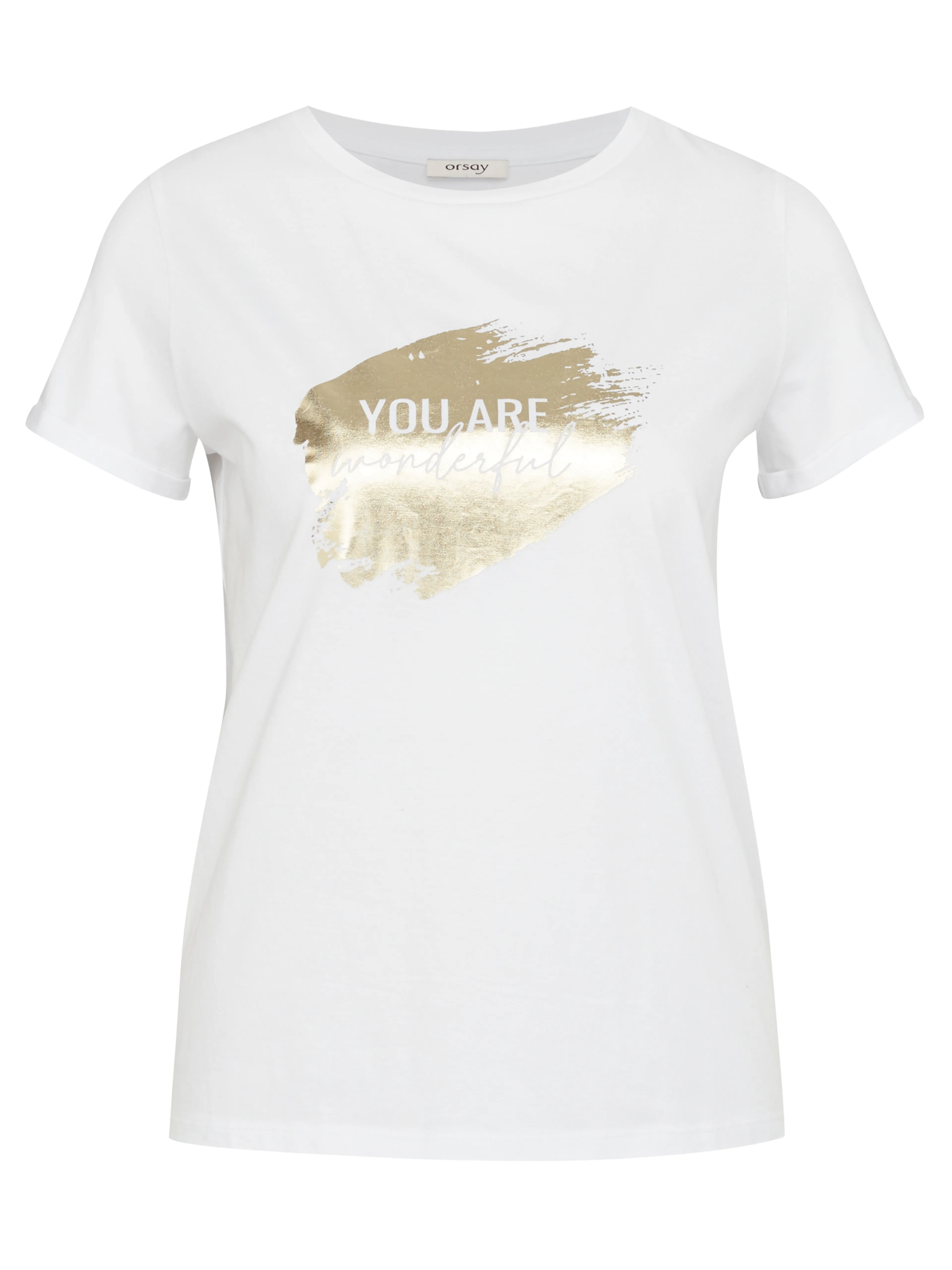 Weißes Kurzarm-T-Shirt für Frauen ORSAY