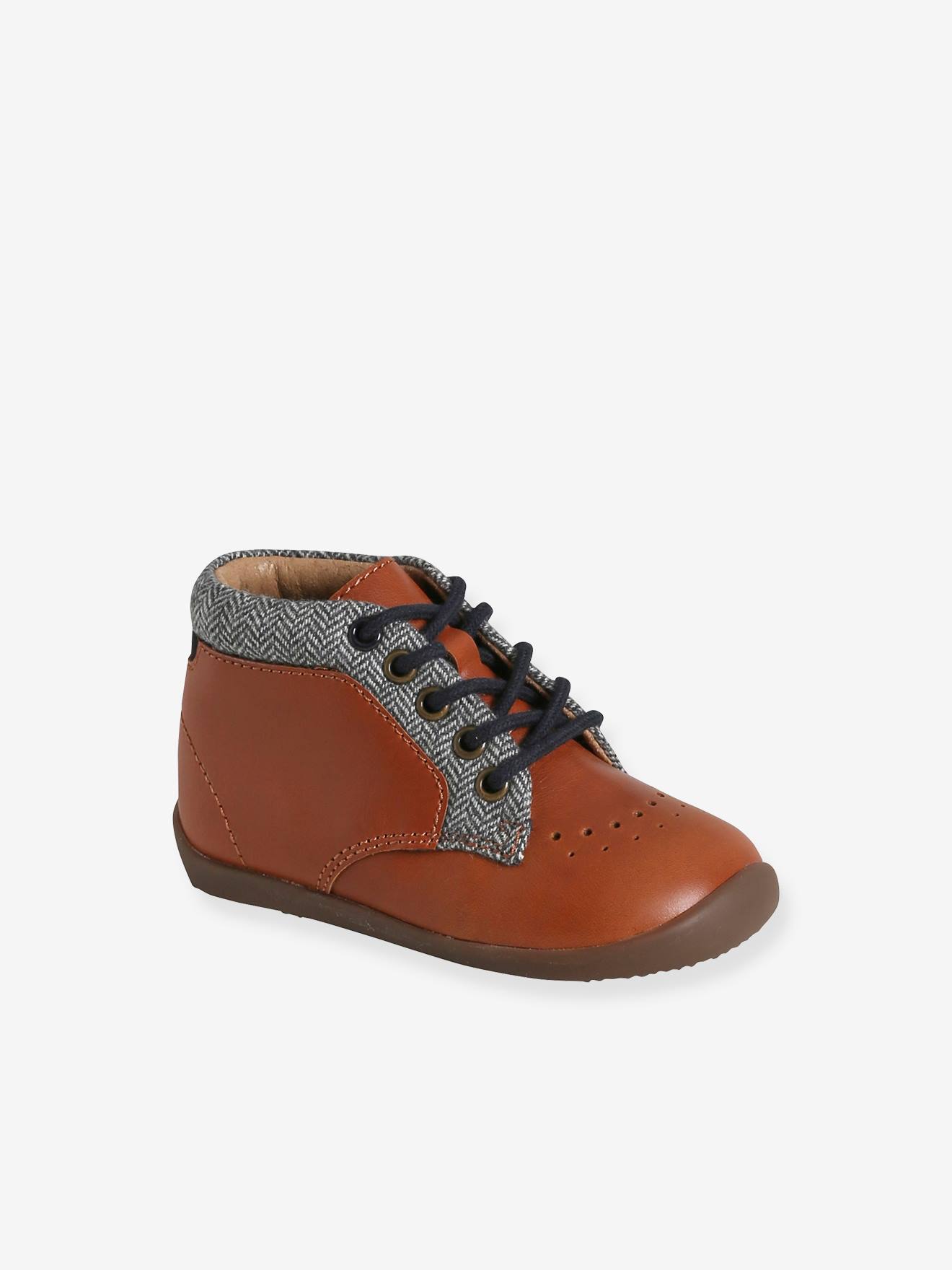 Vertbaudet Jungen Baby Lauflern-Boots - braun
