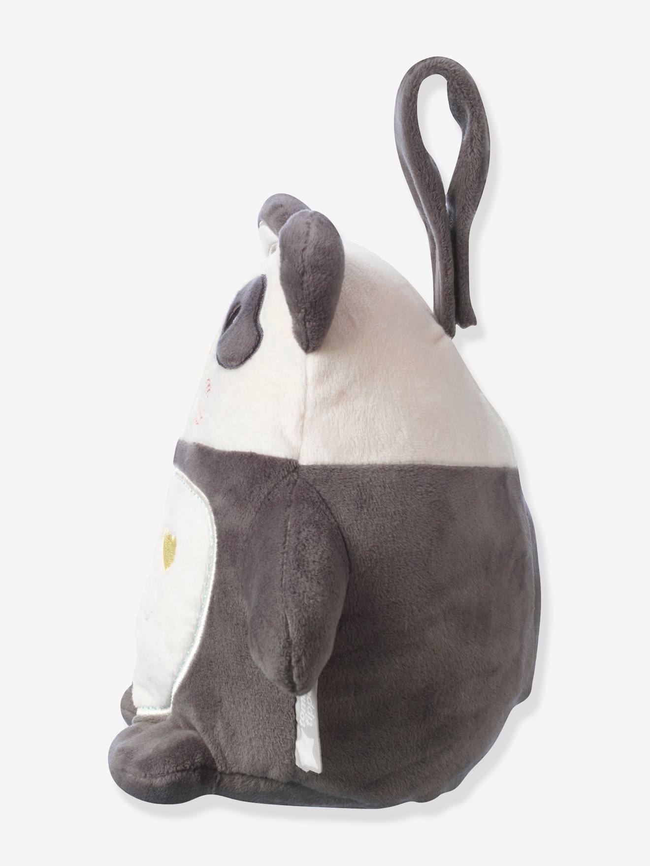 Peluche aide au sommeil rechargeable TOMMEE TIPPEE Pippo le panda gris anthracite/blanc