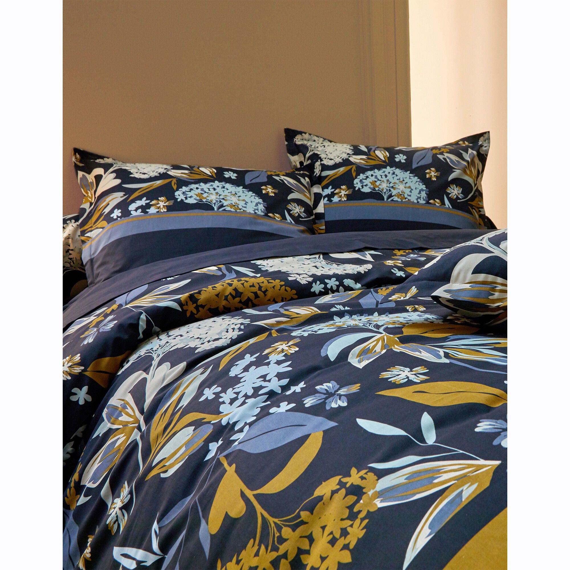 Linge de lit Hortense en coton imprimé fleuri