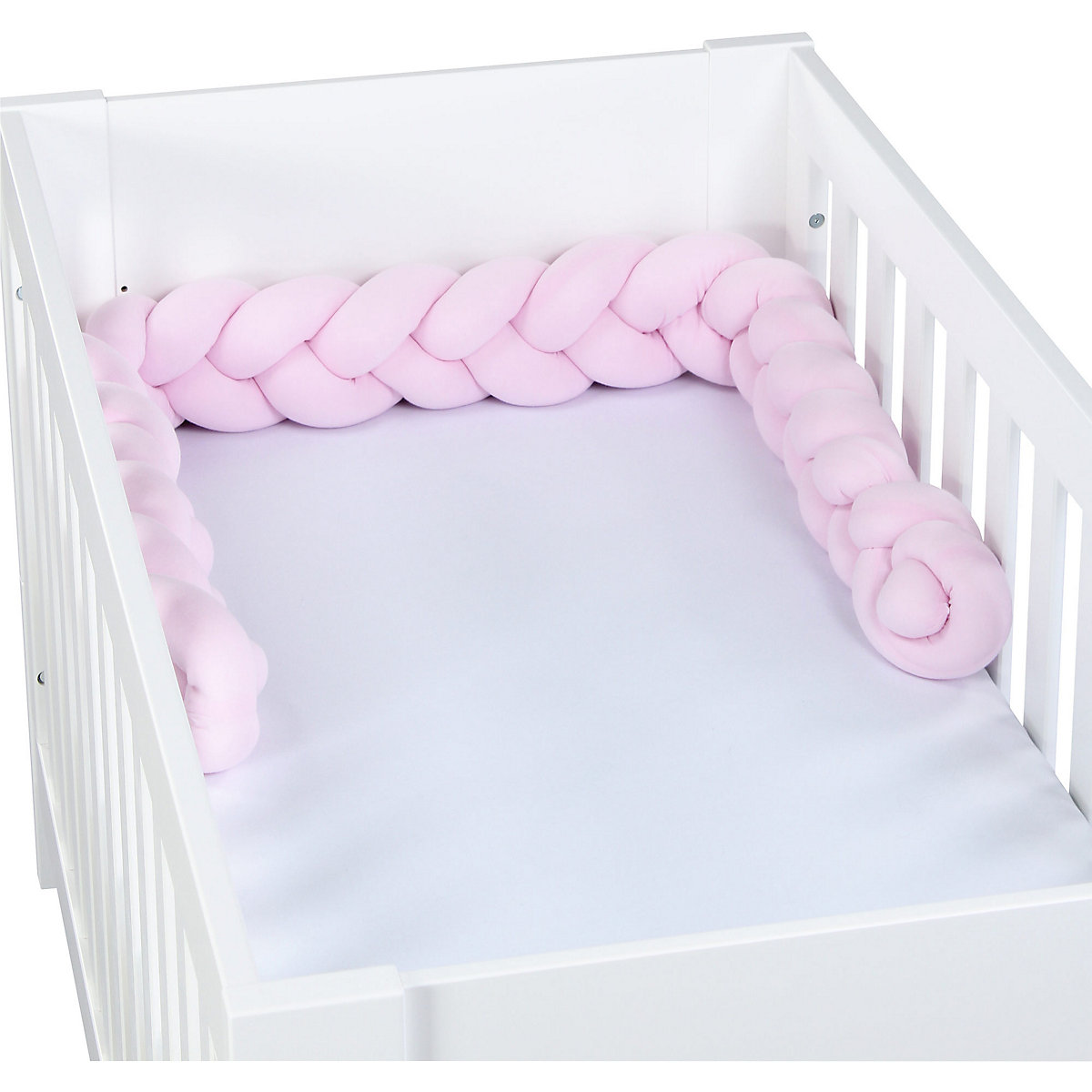 Nestchenschlange babybay, geflochten, rosé, 200 cm