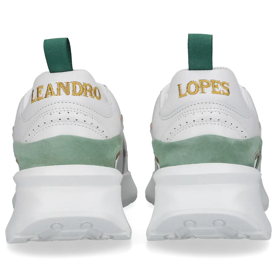 Leandro Lopes - Sneaker low CRAFTER 2.0 Kalbsleder Materialmix - weiß