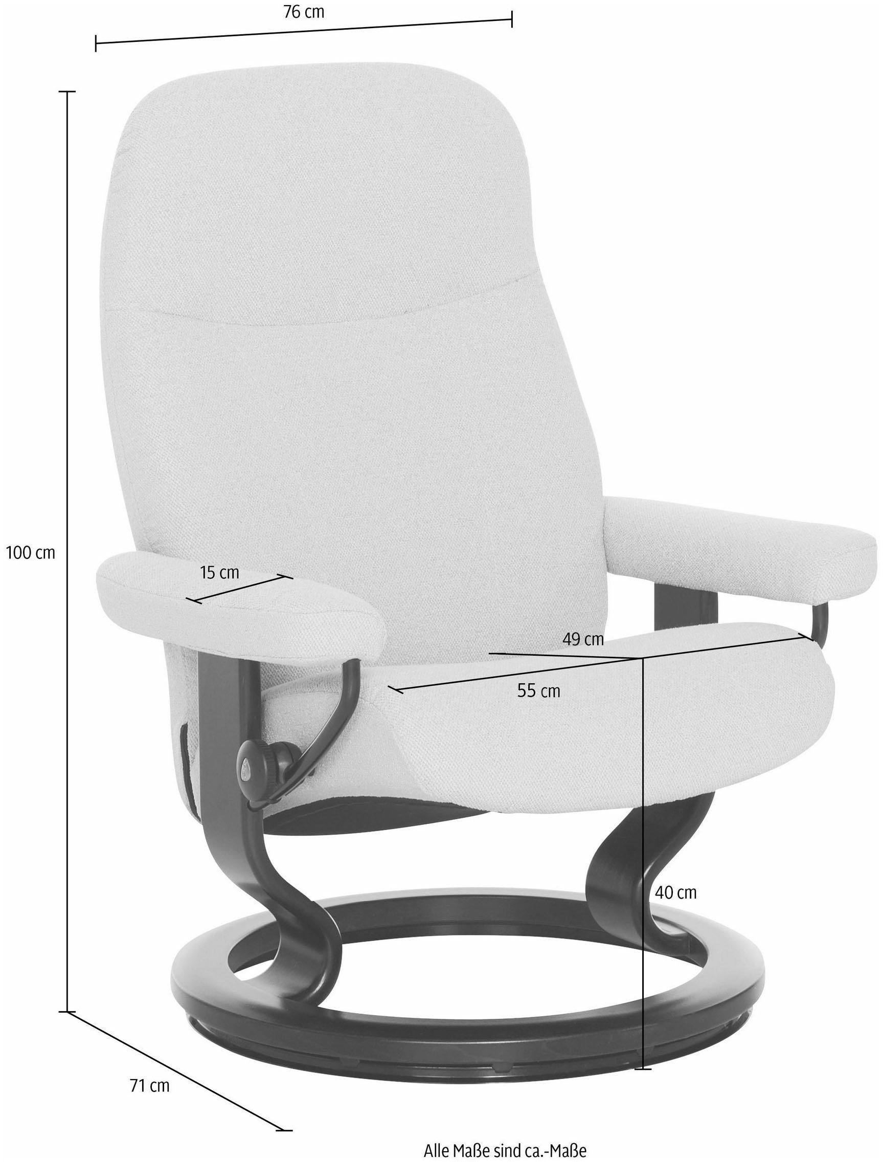 Stressless® Relaxsessel Garda (Set), mit Classic Base, Größe M, Gestell Braun