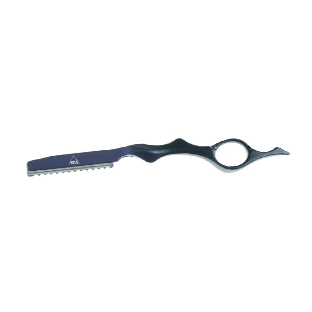 Efalock Styling Rasiermesser blau-schwarz mit Entsorgungsbox