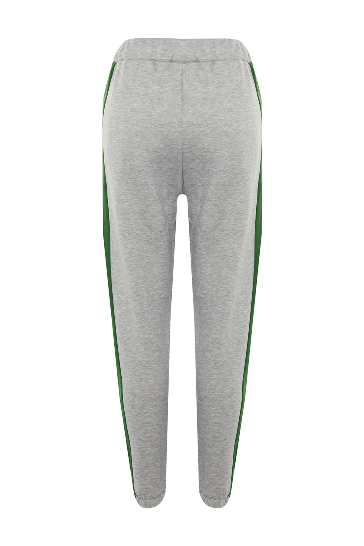 Trendyol Collection  Graue Jogginghose aus dickem Fleece mit Streifendetails und erhabener Innenseite TWOAW23EA00048