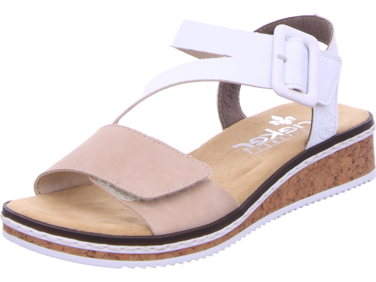 RIEKER Klassische Sandalen weiss