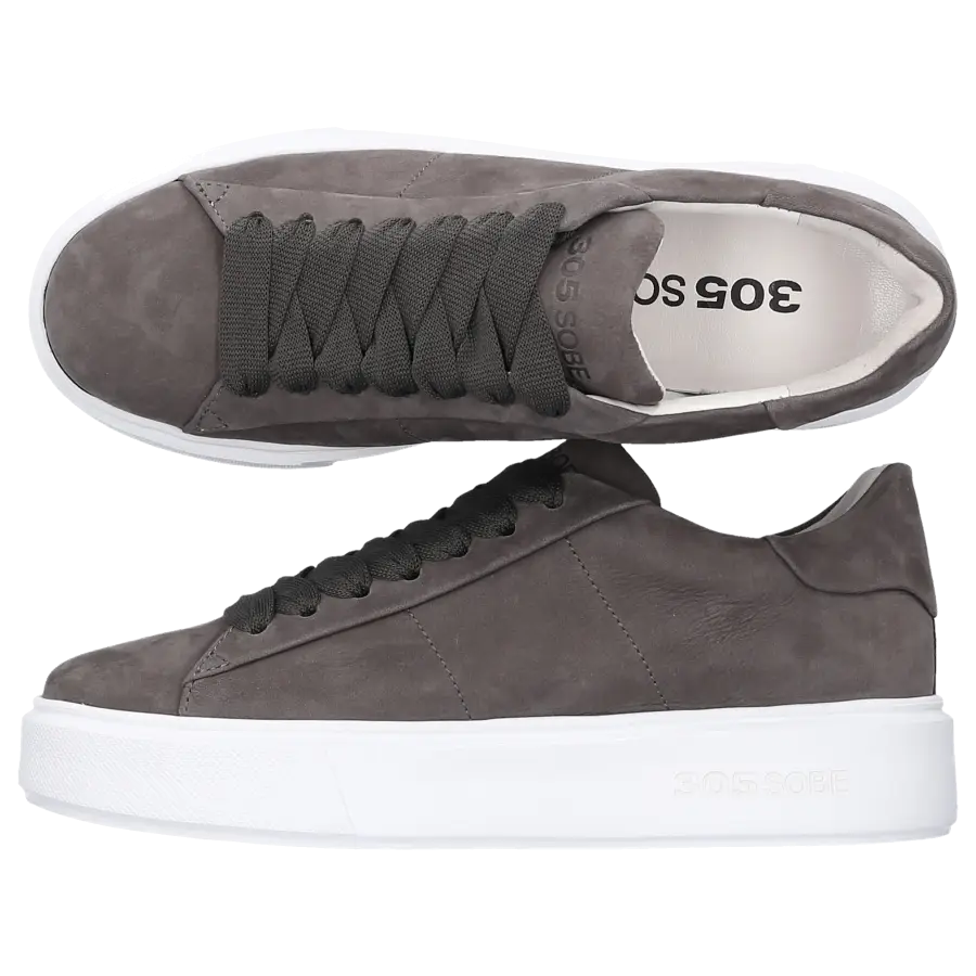 305 SOBE - Sneaker low LAURA Nubukleder - grau