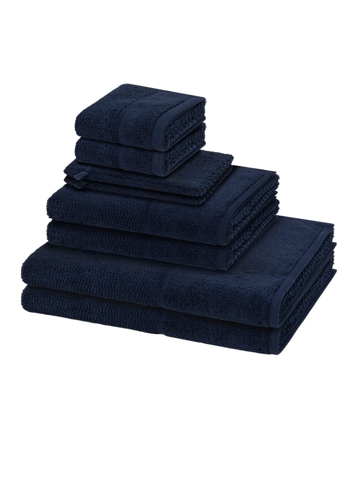 Möve for Frottana 2 X Wasch- 2 X Gäste- 2 X Dusch- 2 X Handtuch im Set Pearl in Deep Sea günstig kaufen 8