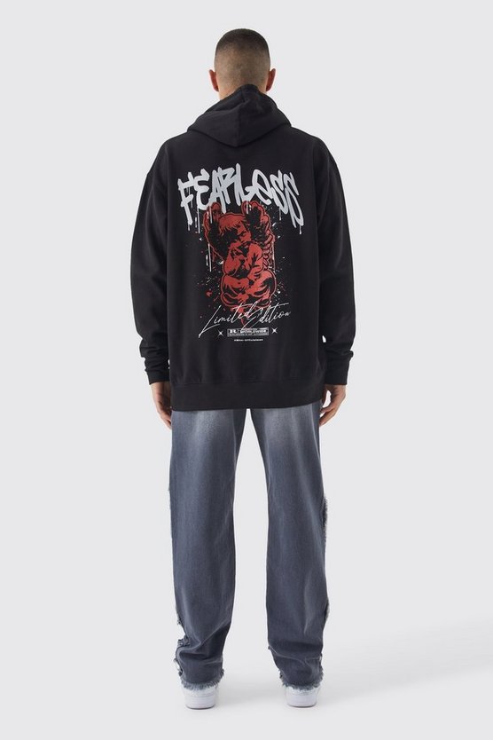 Oversize Hoodie mit Fearless Angel Print