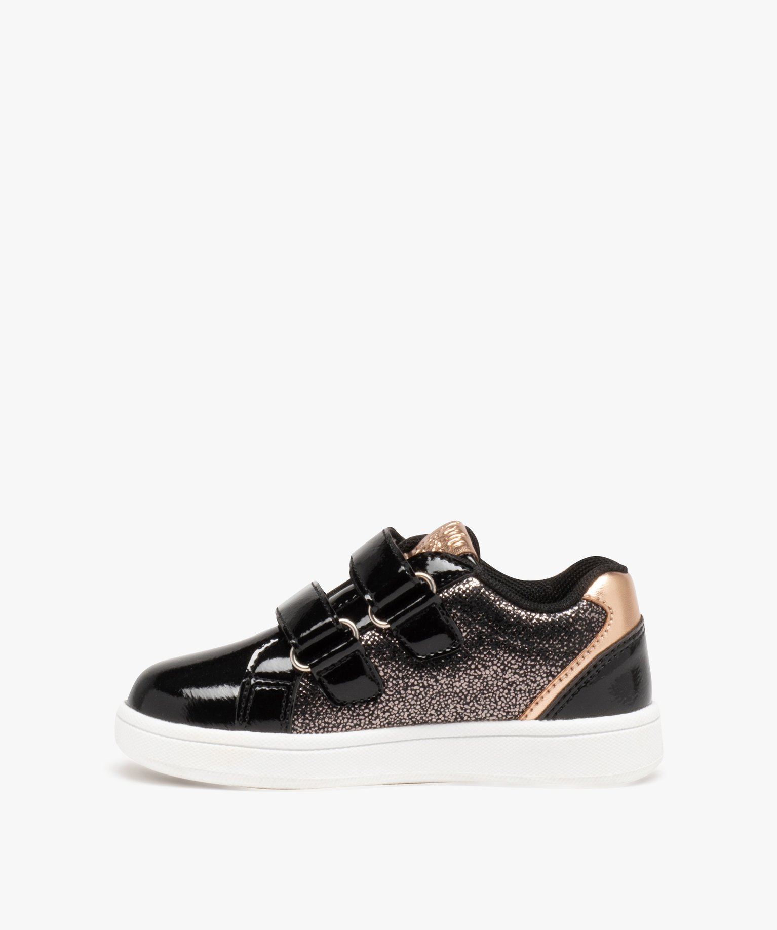 Baskets fille vernies à scratch - LuluCastagnette noir | GEMO