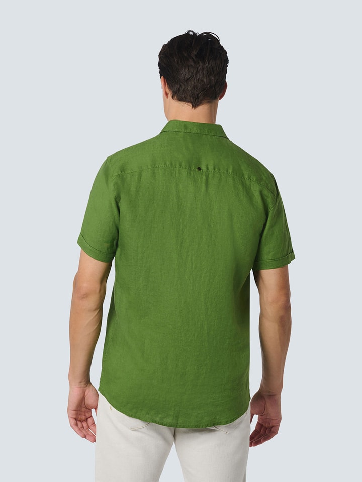 No Excess Leinen-Hemd in Grün günstig kaufen