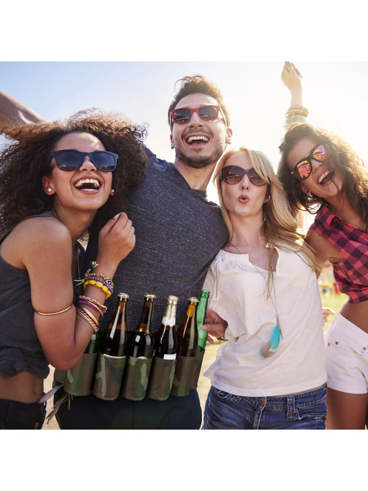 relaxdays 2x Biergürtel in Grün/ Braun günstig kaufen onesize
