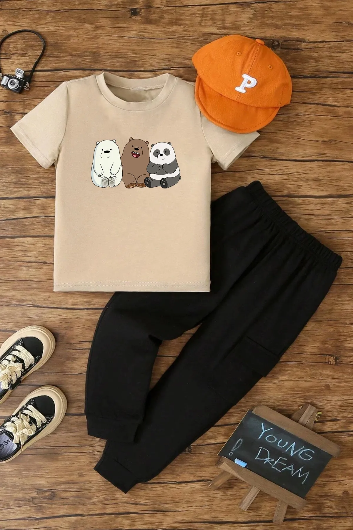 uyguntarz  Kinder Wee Bears Bottom – Top-Trainingsanzug-Set