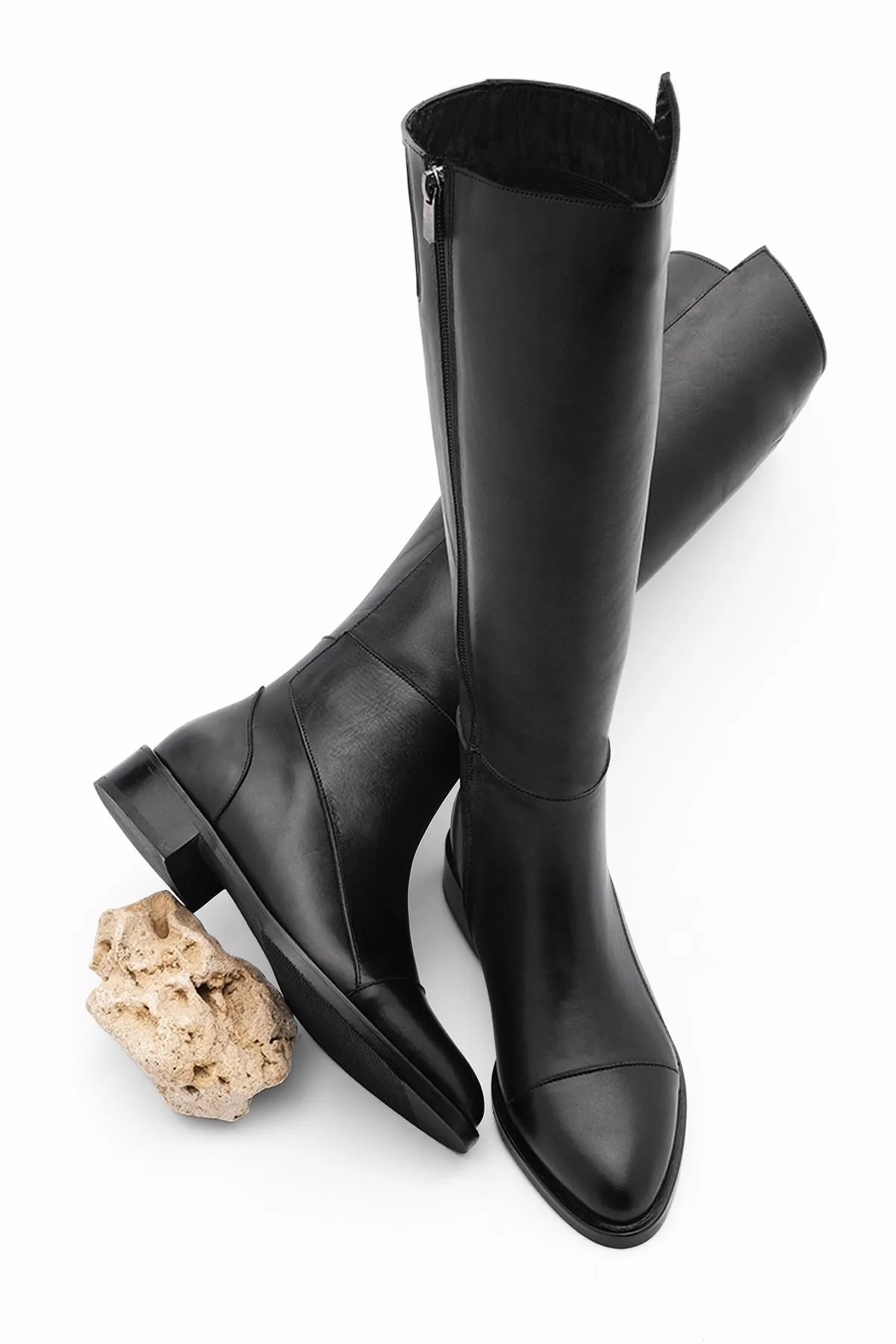 Marjin  Stiefel - Schwarz - Flacher Absatz