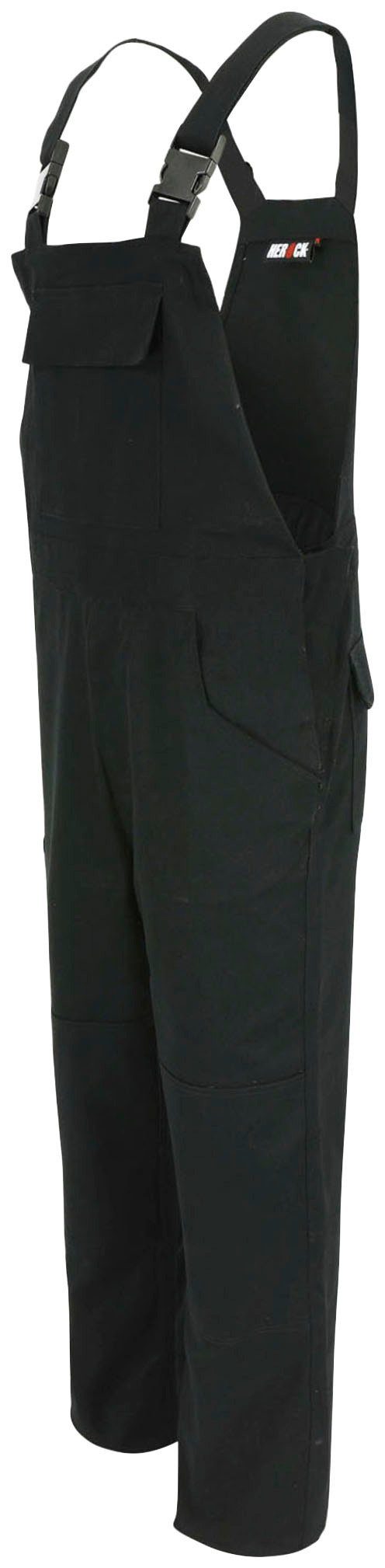 Herock Arbeitslatzhose Ovius Wasserabweisend, Stretch, verdeckte Knöpfe, viele Taschen, 1 Schleife