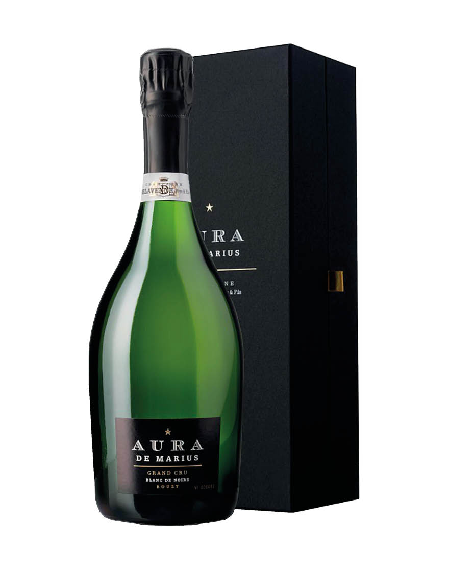 Champagne AOC  Grand Cru Bouzy Brut Blanc de Noirs Aura de Marius 2014 Delavenne 0,75 ℓ, En Étui