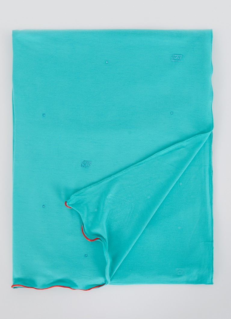 BYLIMA Initials scarf with rhinestones 180 x 75 cm