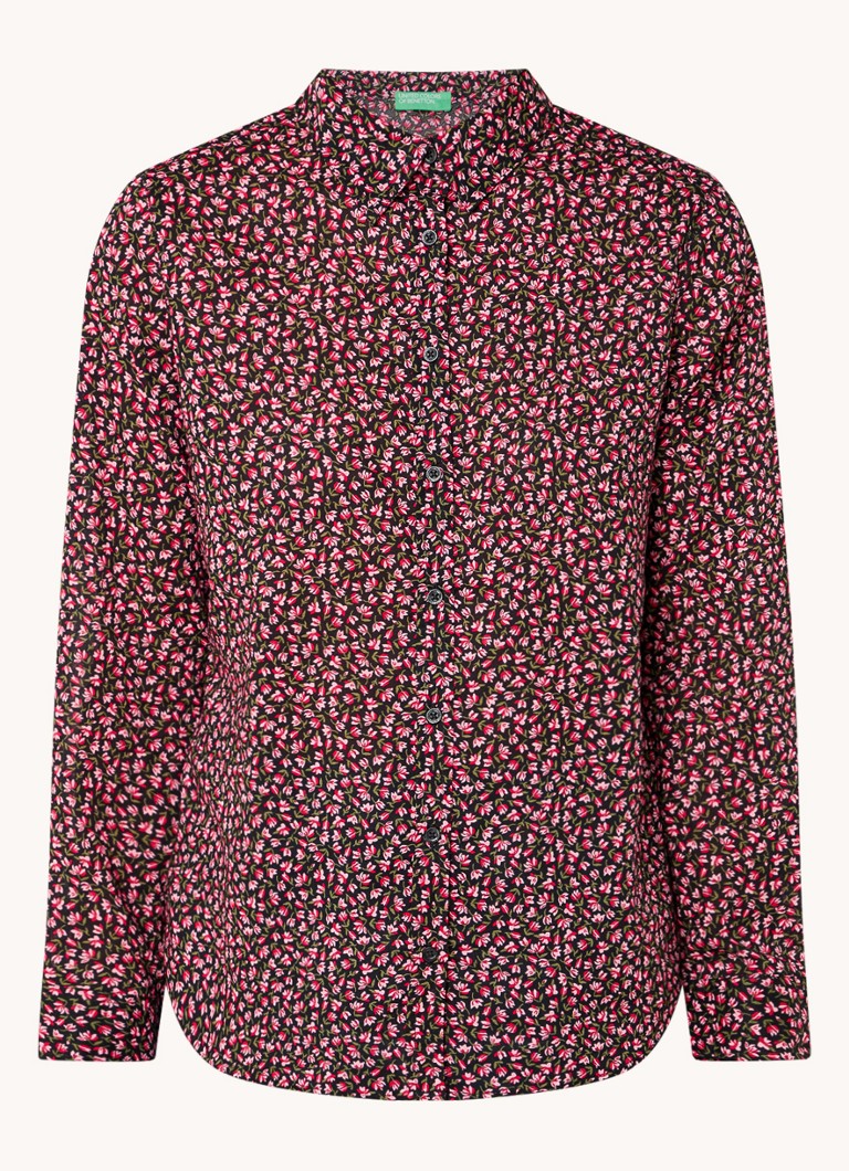 Benetton  Blouse met print en stretch
