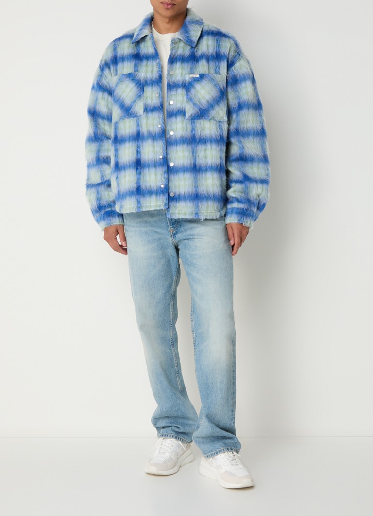 Represent Regular fit overshirt with texture and chest pocket