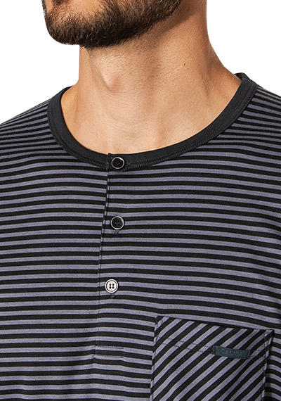 CALIDA, Nachthemd, Comfort Fit, Baumwolle, dunkelblau gestreift