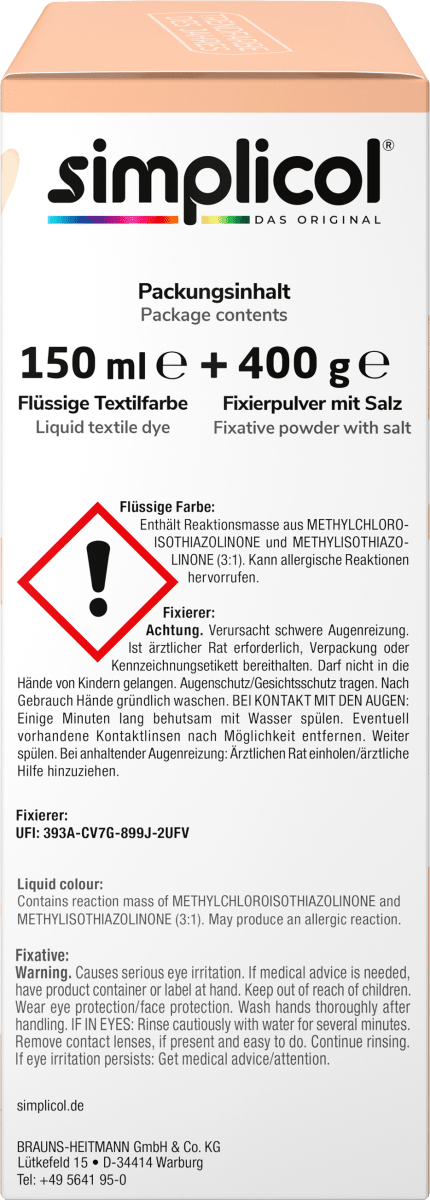 Textilfarbe intensiv Peach-Splash, 1 St