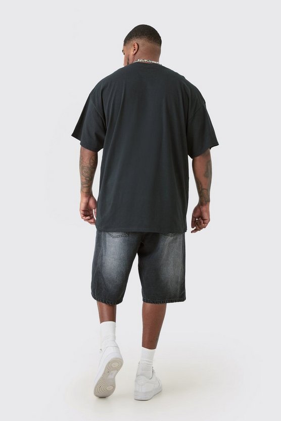 Plus Oversize T-Shirt mit lizenziertem Blink 182 Print
