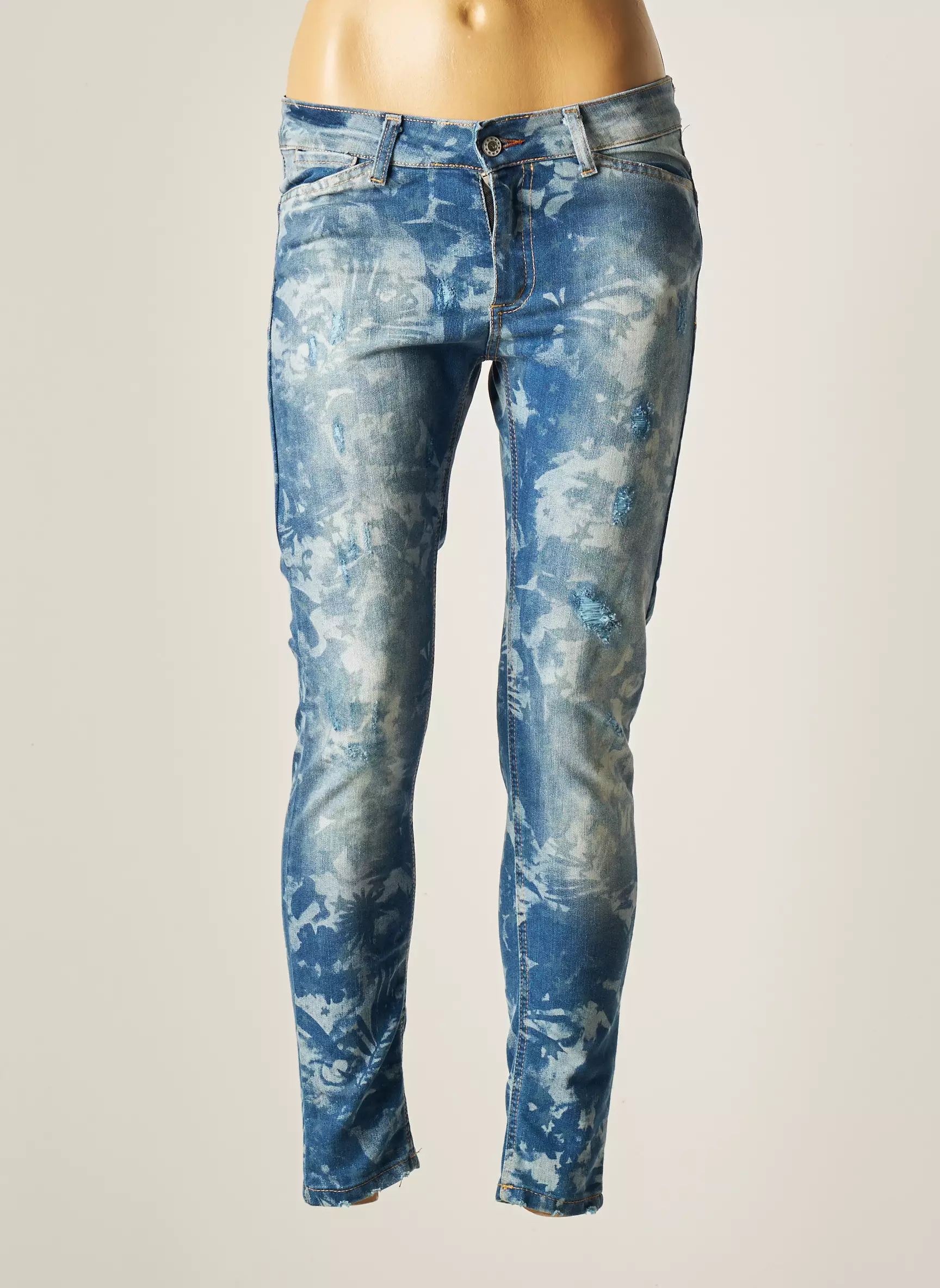 De Angelis Jeans Coupe Slim Femme couleur bleu