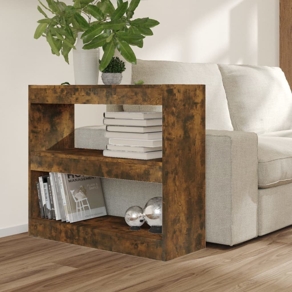 vidaXL Bücherregal Bücherregal/Raumteiler Räuchereiche 80x30x72 cm, 1-tlg.