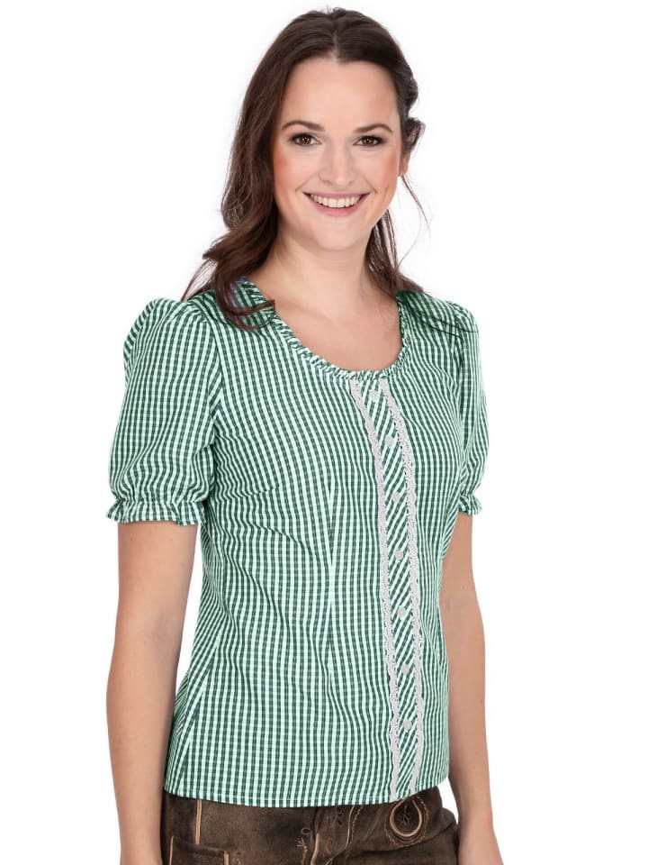 Spieth & Wensky Bluse DOTTERBLUME in grün günstig kaufen