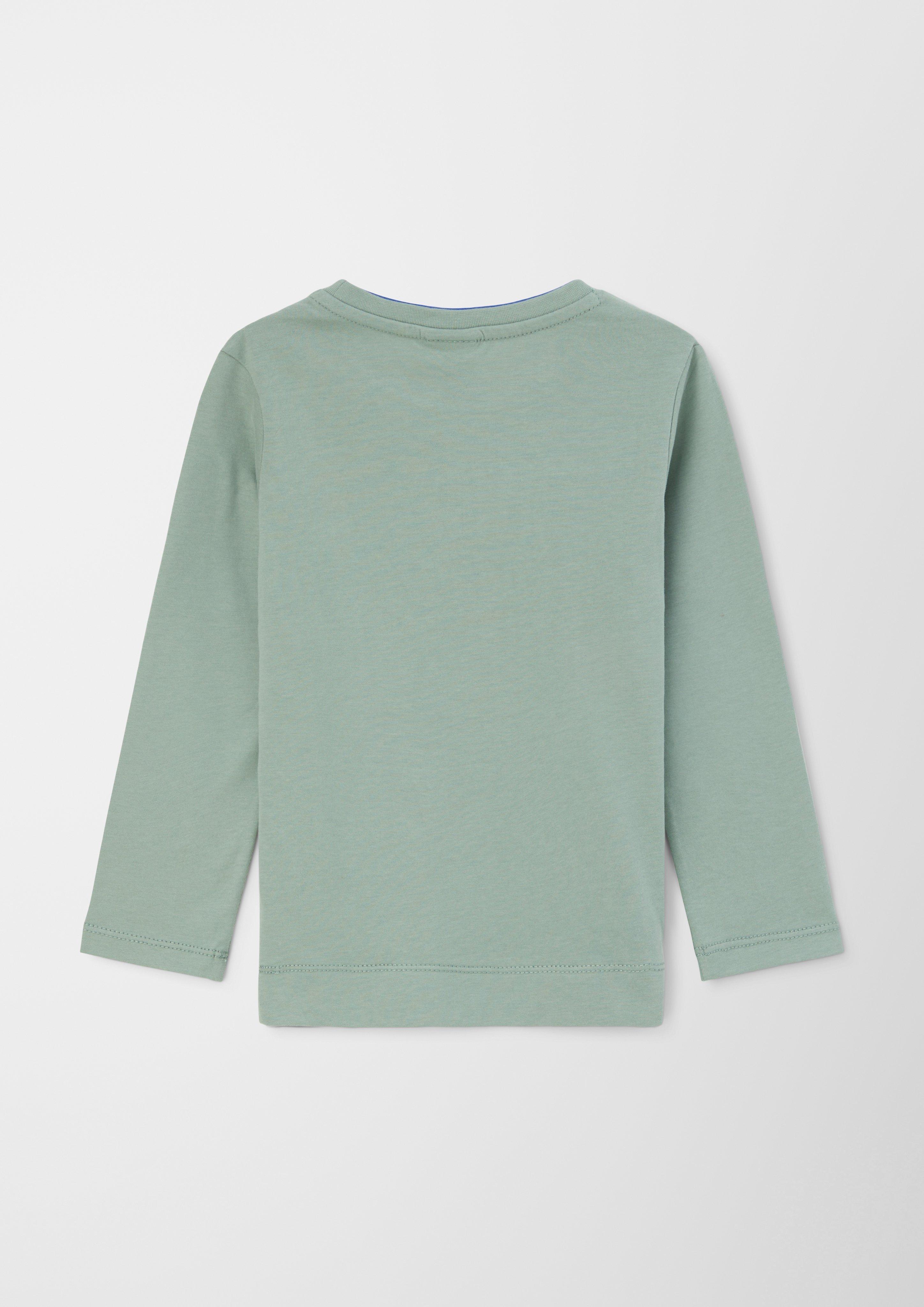 Longsleeve mit gummiertem Front-Print  2122960-7223