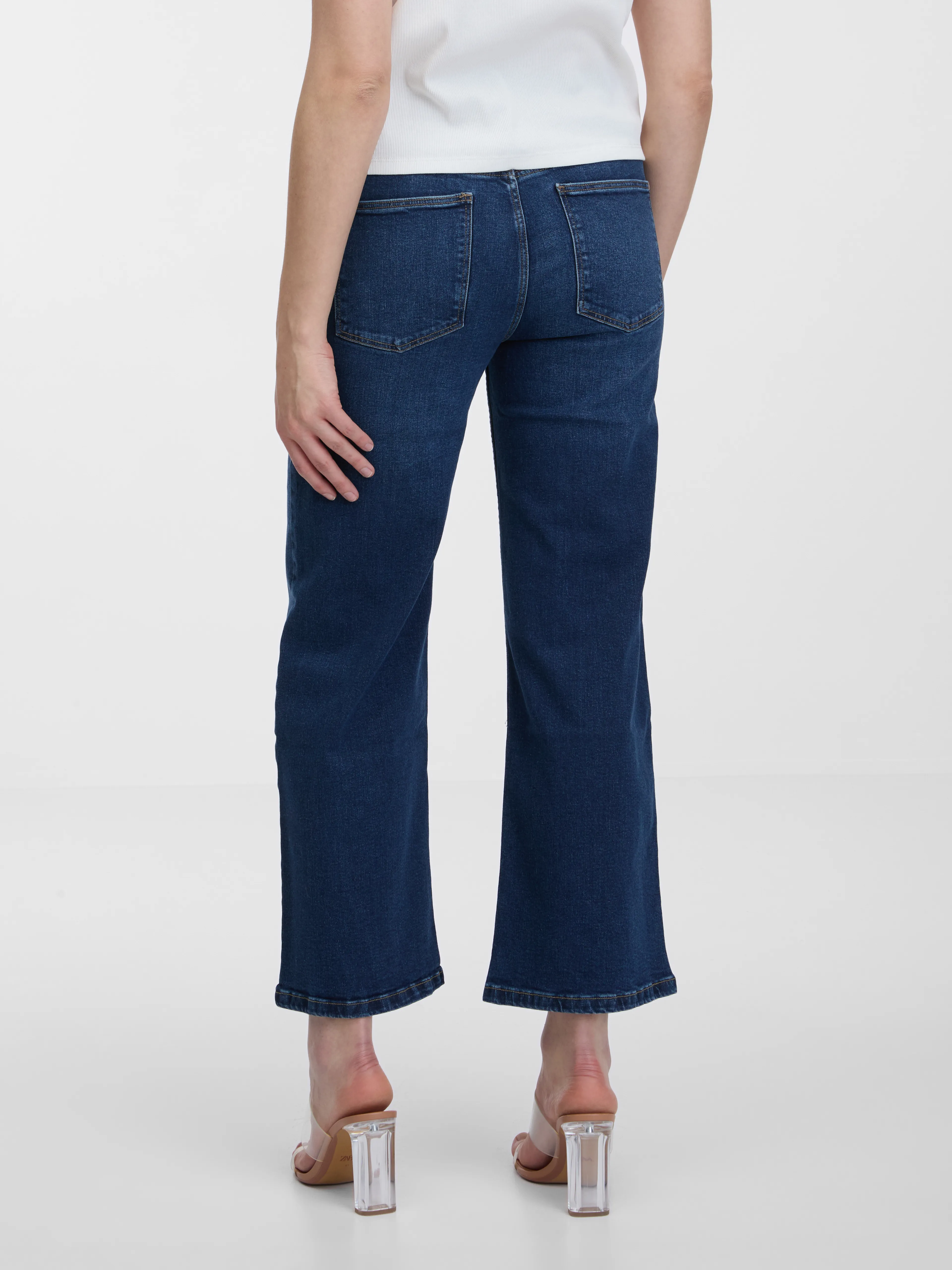 Dunkelblaue Damenjeans mit ausgestellter Passform ORSAY