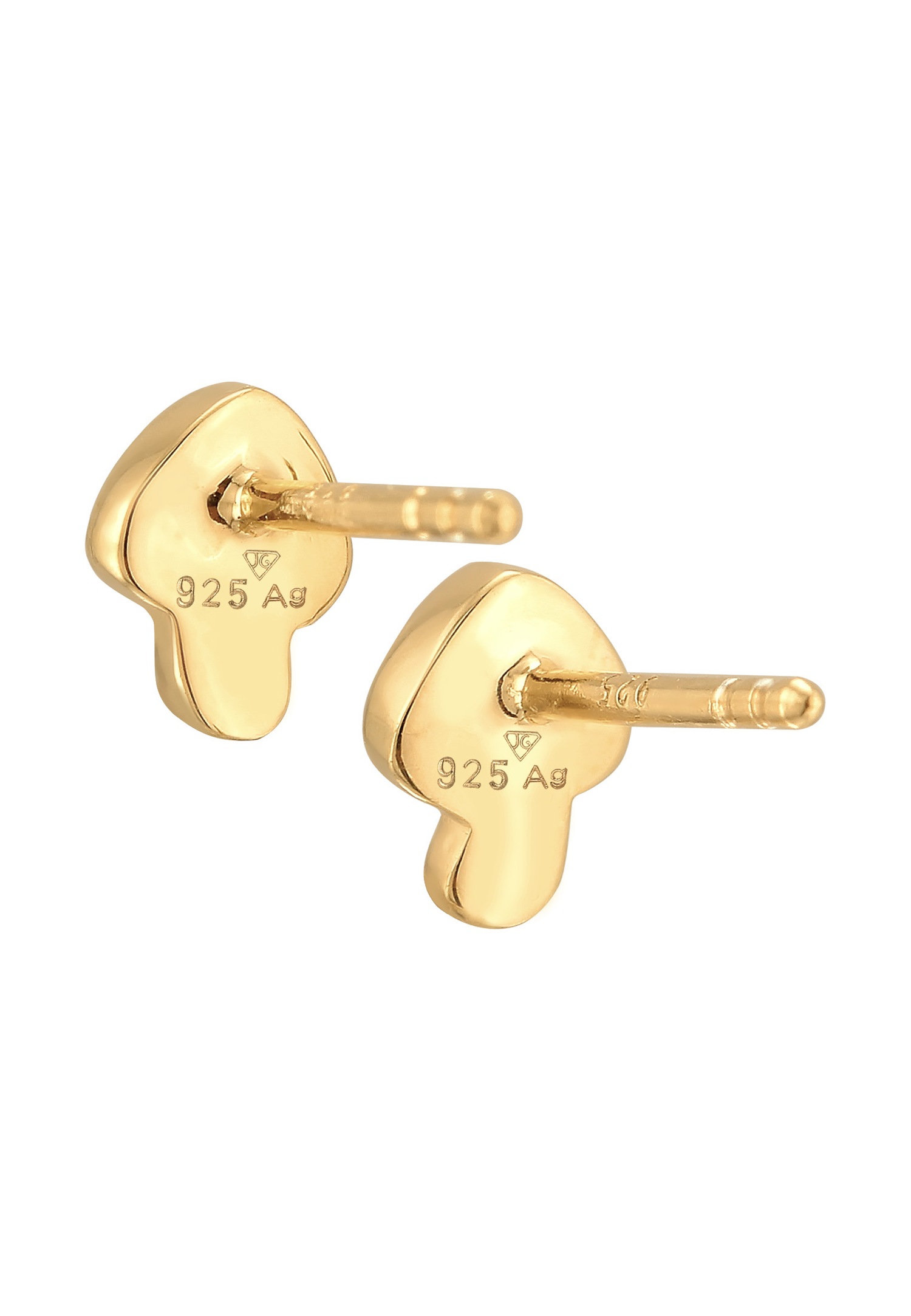 Orecchini da donna Elli a forma di fungo con smalto in argento sterling placcato oro