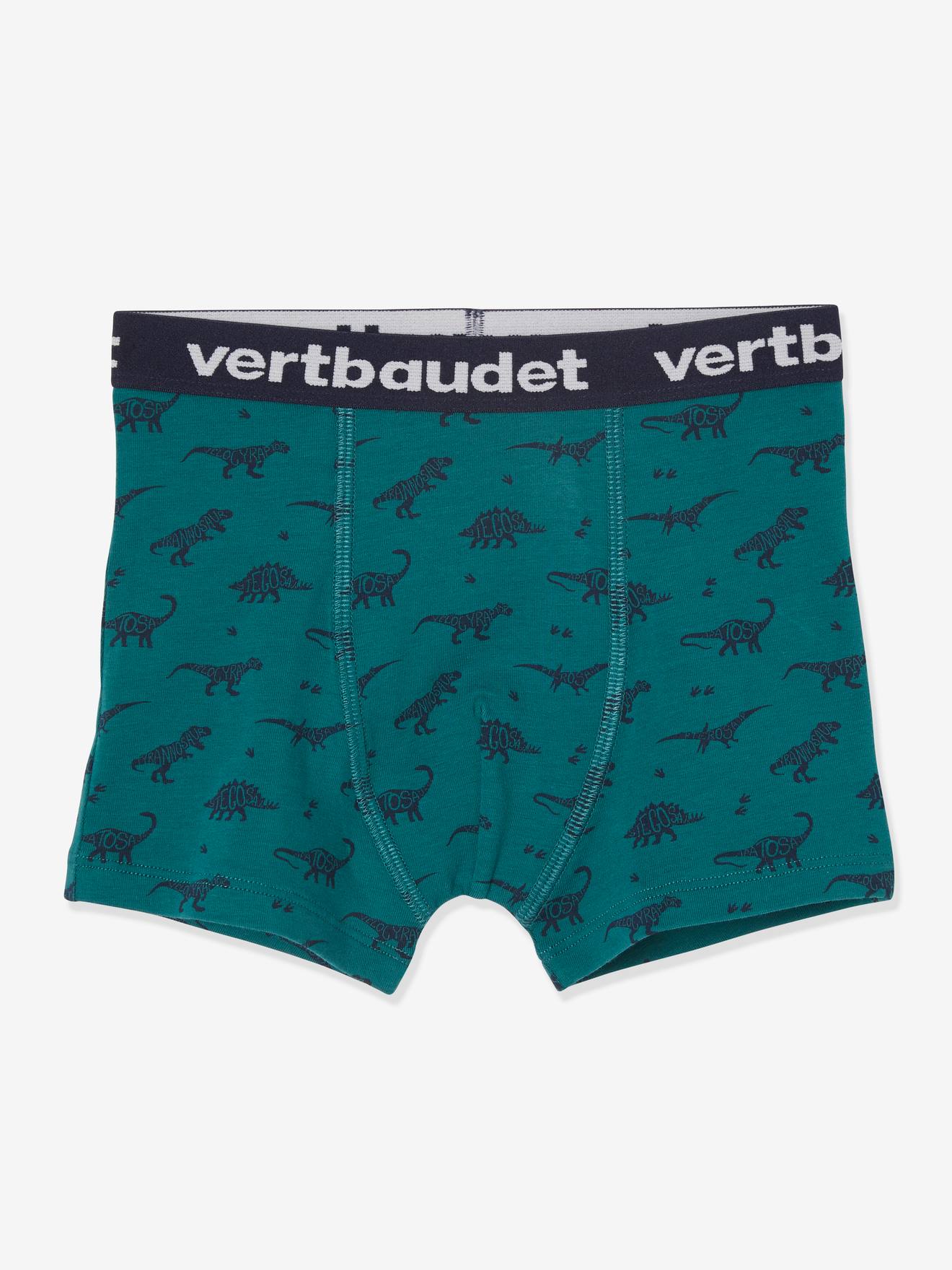 Vertbaudet 5er-Pack Jungen Boxershorts, Dinosaurier Oeko-Tex - farblich sortiert dino