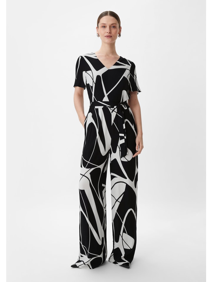 comma Overall lang in Creme-schwarz günstig kaufen
