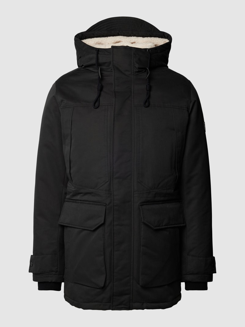 Parka mit Pattentaschen Modell 'ECLIP' in schwarz