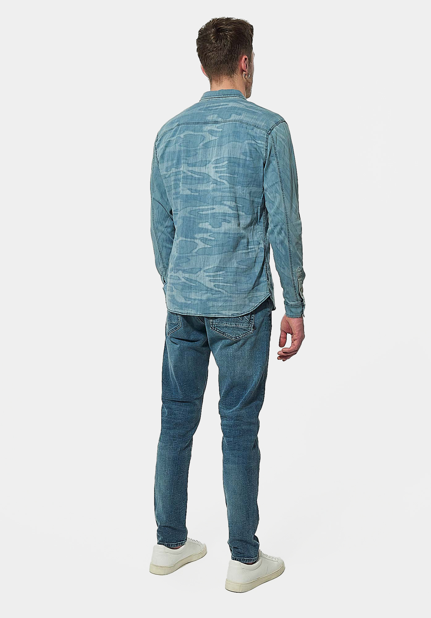 AERO  Chemise en jean camouflage Homme
