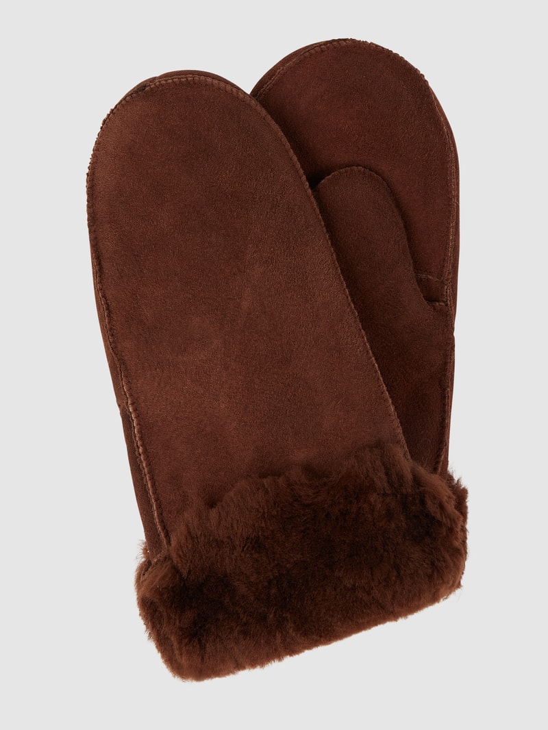 Fäußtlinge aus Shearling in anthrazit