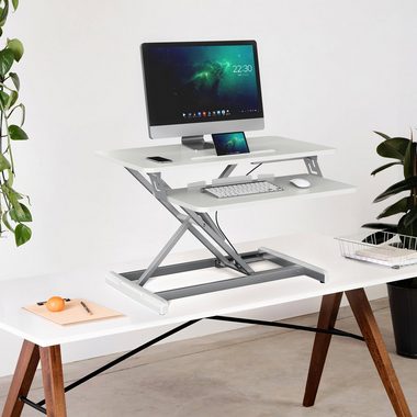 SVITA Schreibtischaufsatz BUSAN, Monitorerhöhung, Schreibtischerhöhung, Steh-Arbeitsplatz, Weiß