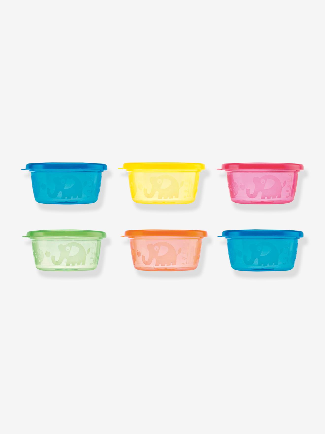 Lot de 6 pots pour encas NUBY multicolore