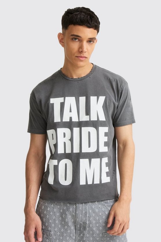 Boxy Talk Pride To Me Distressed T-shirt
