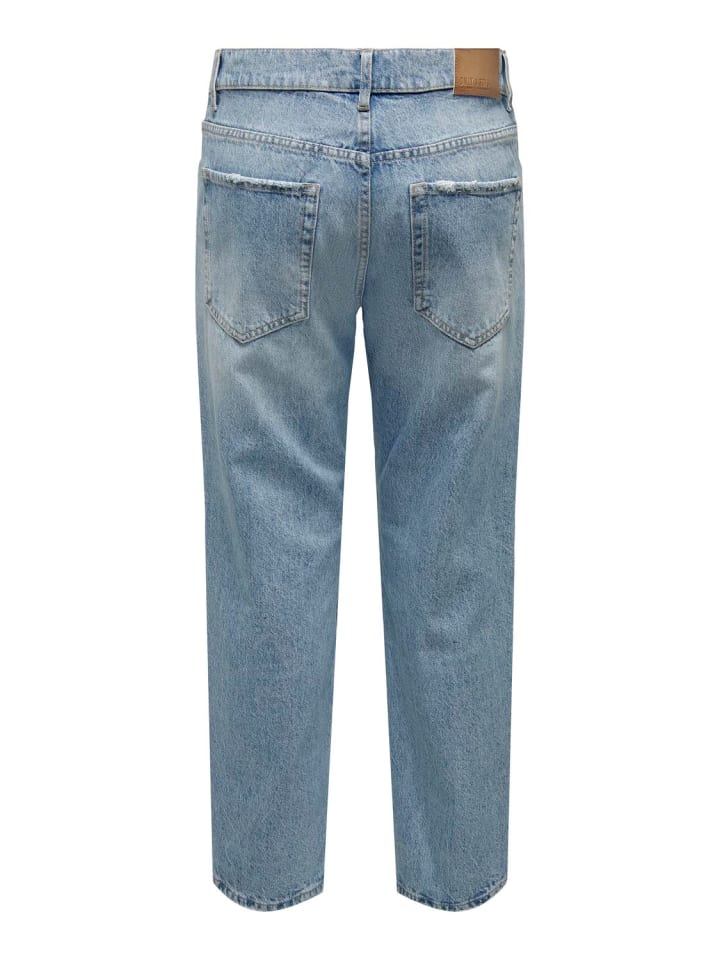 Only&Sons Jeans Regular Fit Denim Pants Straight mid Waist in Hellblau günstig kaufen