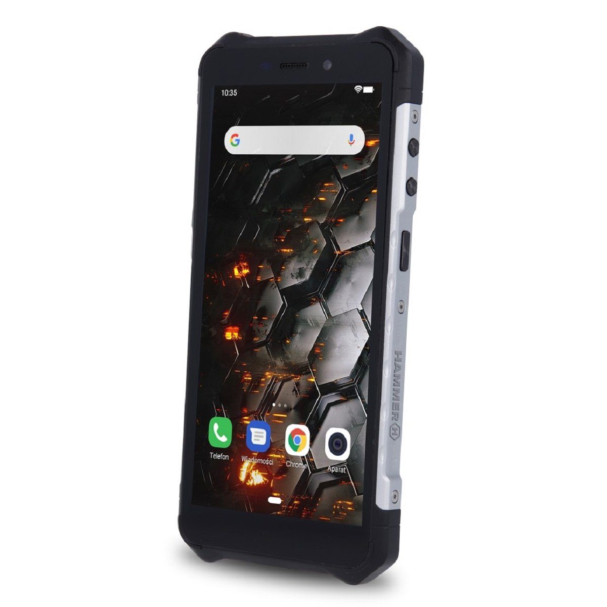 Hammer Iron 3 LTE Smartphone 5,5-Display, 5000 mAh Wasserdicht Schwarz-Silber Smartphone