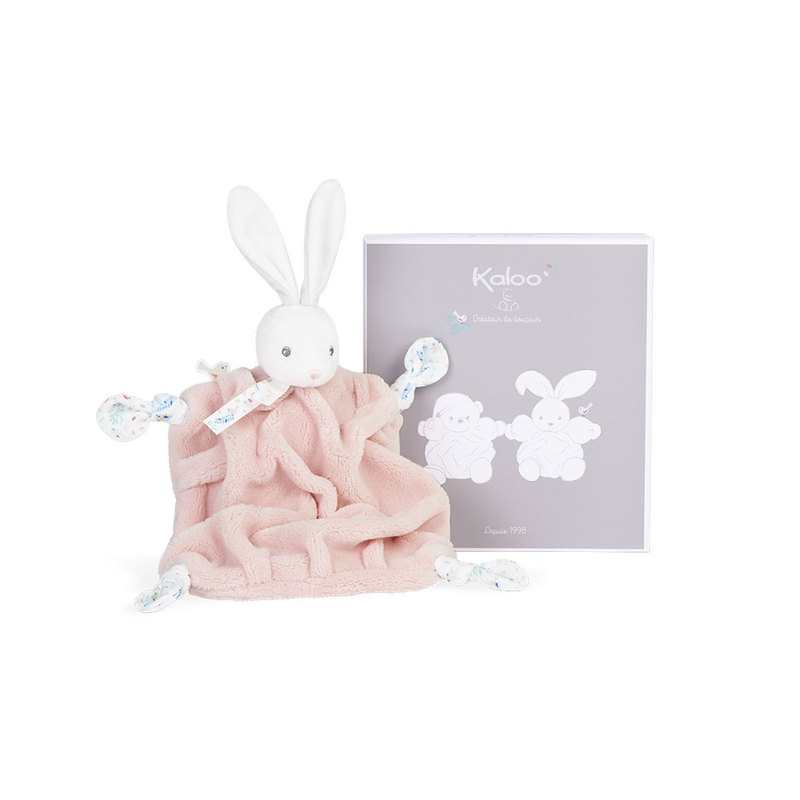 Doudou lapin rose poudré Plume 20 cm Kaloo