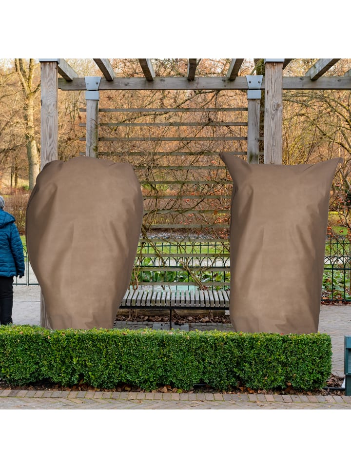 relaxdays 3 x Winterschutzhaube in Beige - (B)200 x (H)240 cm günstig kaufen onesize