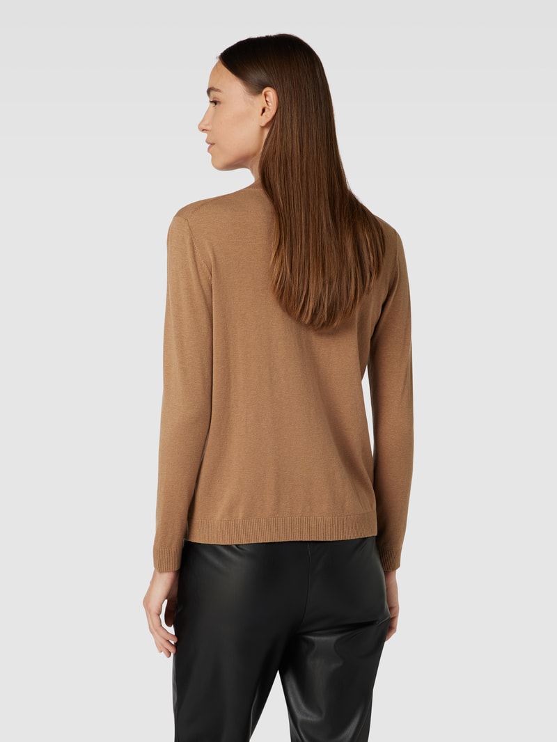 Longsleeve mit Stehkragen Modell 'KIKU' in camel
