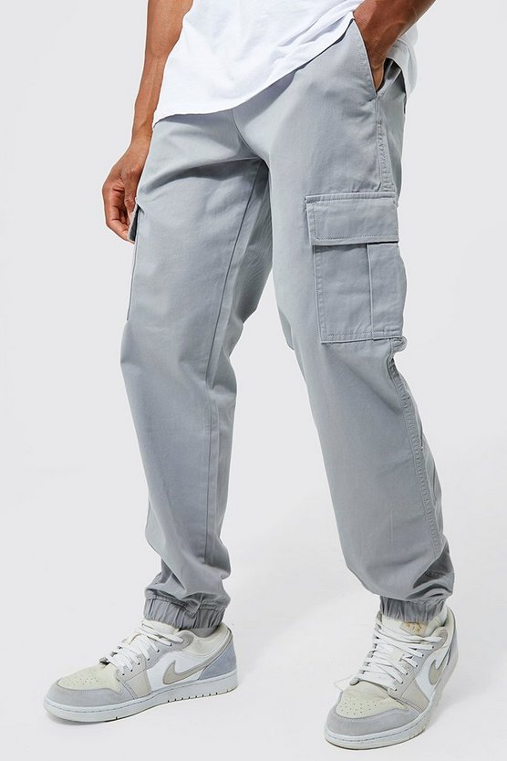 Slim-Fit Twill Cargo-Hose