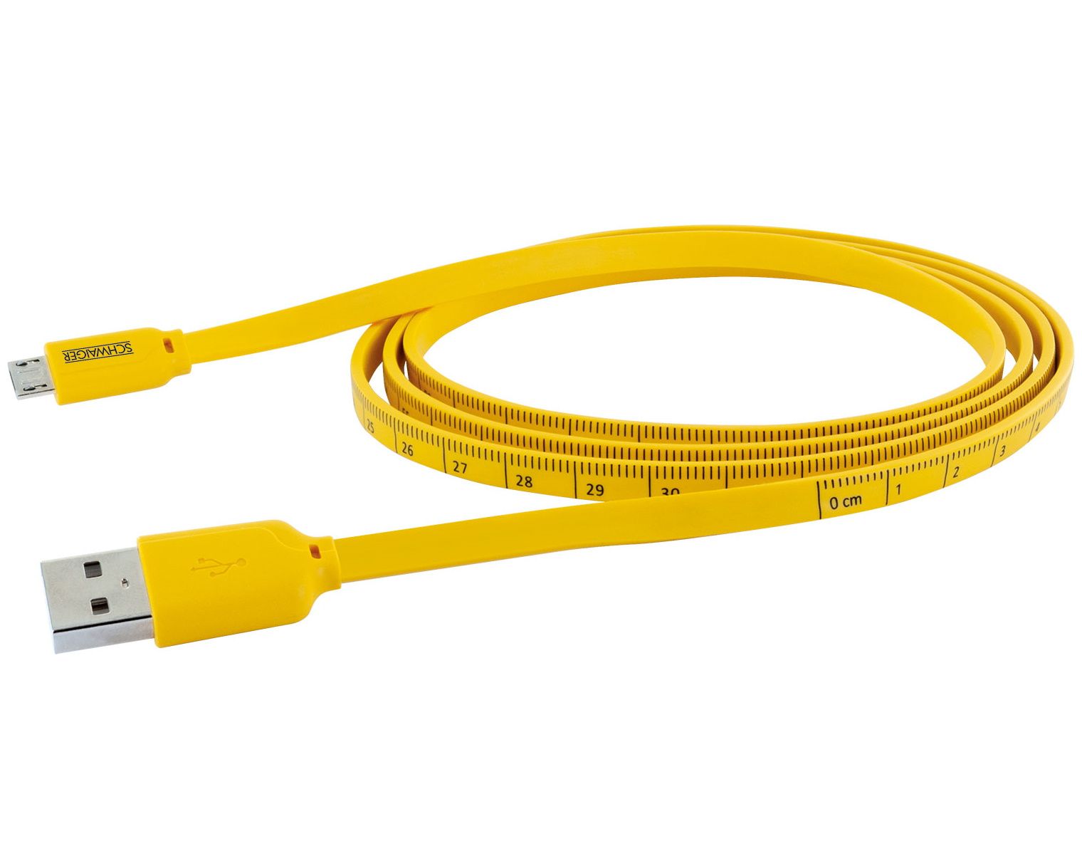 Schwaiger WKM10 Gelb Micro USB Ladekabel